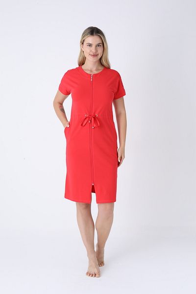 ROMEO LİFE Women's Cotton Lycra Zippered Dress 7265