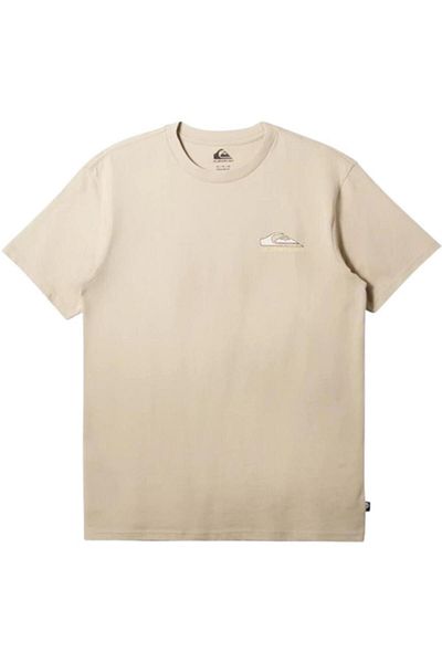 Quiksilver Мъжка бежова тениска с кръгла яка Step Up