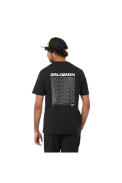 Salomon Lc2219 Graphic Perf Ss Tee T-shirt Ανδρικό T-Shirt Μαύρο
