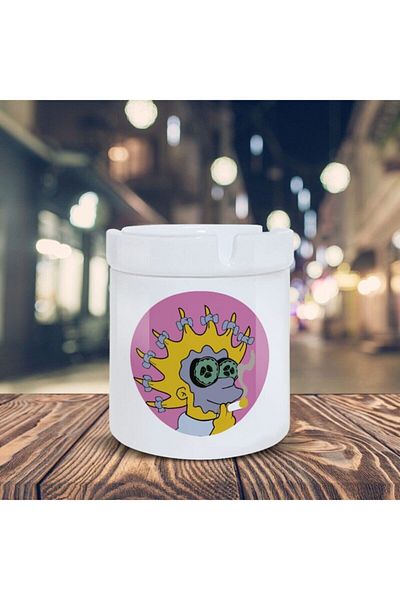 Asilmeydan Simpsons Lisa Printed Ashtray Ashtray - Kl-213