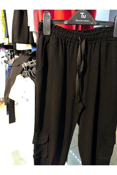 NK Black Boy's Flexi Trousers 66314