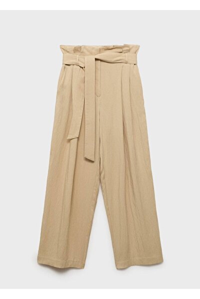 MANGO Woman Lyocell paperbag pantolon