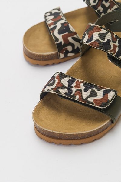 mnpc Boys' Khaki Leather Orthopedic Supported Children's Sandals
