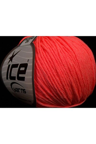 Ice yarns 8x50 جرام. خيوط صيفية للأطفال من القطن والأكريليك بلون برتقالي نيون...
