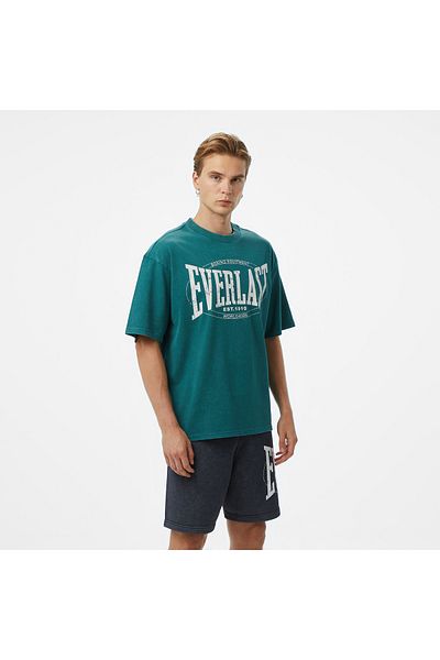 EVERLAST Tricou verde pentru bărbați de box autentic oversize