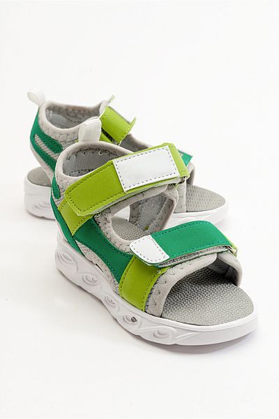 mnpc Boy's Green Luminous Anatomical Lightweight Sports Sandals