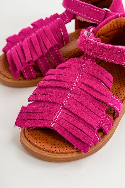 mnpc Girl's Fuchsia Leather Orthopedic Supported Children's Sandals