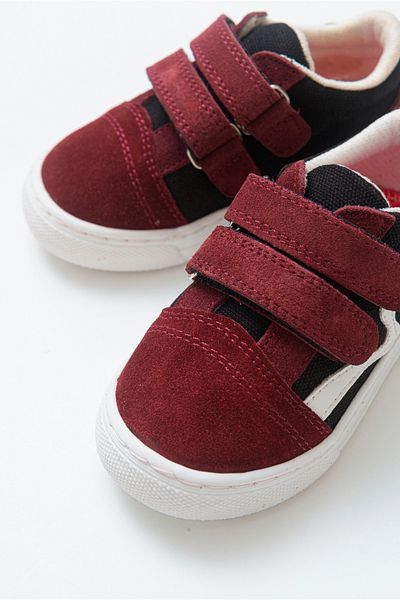 mnpc Boy's Burgundy Leather Orthopedic Supported Sneaker Shoes