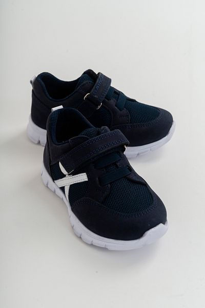 mnpc Unisex Kids Navy Blue Leather Orthopedic Supported Sports Shoes