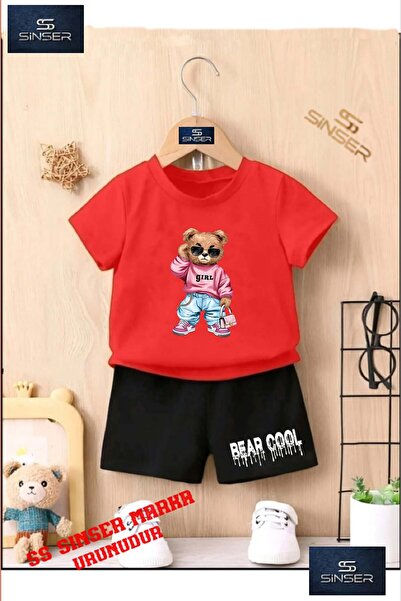 SS SİNSER تي شيرت للأطفال للجنسين "AYICK PINK SWEATER GIRL WRITTEN" برقبة دائ...