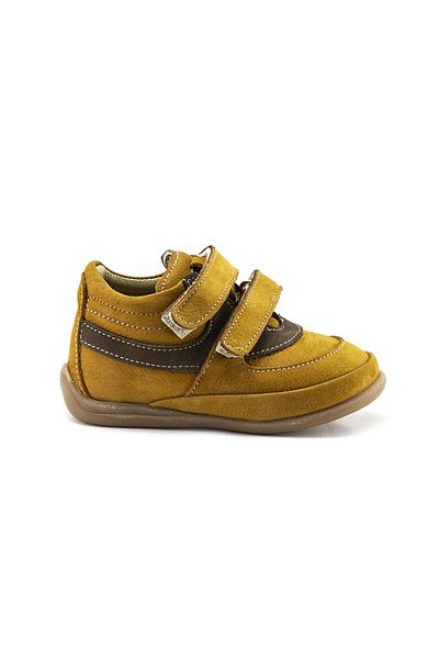 mnpc Boy's Cat-brown Leather Orthopedic Supported First Step Boots