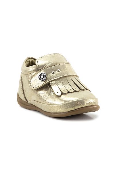 mnpc Beige Glitter Leather - Girl's First Step Boots with Orthopedic Support