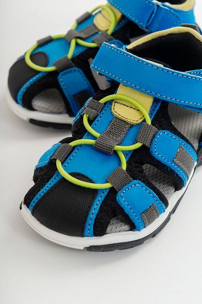 mnpc Unisex Kids Sax Blue Leather Orthopedic Outdoor Kids Sandals
