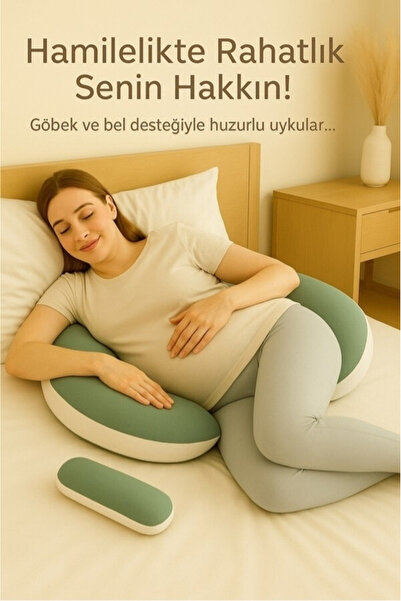 Lucky Day Hamile Uyku Destek Yastığı, Çok Fonksiyonlu Hamile Yastığı - Yeşil