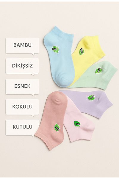 Bestrend Box of 6 Seamless Bamboo Women's Socks Super Flexible
