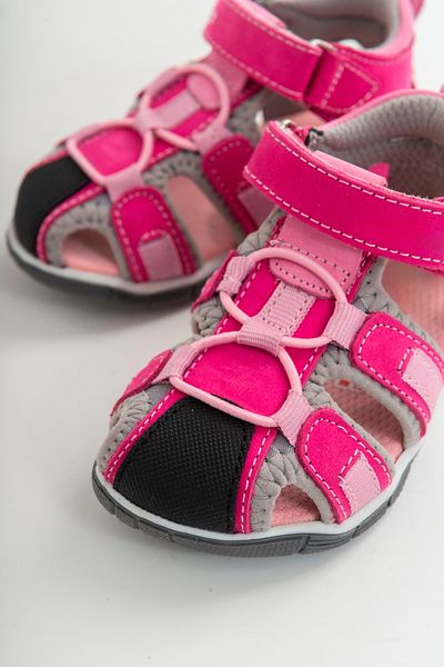 mnpc Unisex Kids Fuchsia Leather Orthopedic Outdoor Kids Sandals