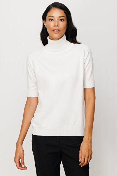 Ekol On Balıkçı Yaka Kısa Kol Triko Kazak