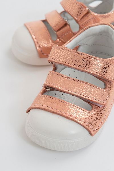 mnpc Unisex Children's Powder Leather First Step Shoes with Orthopedic Support