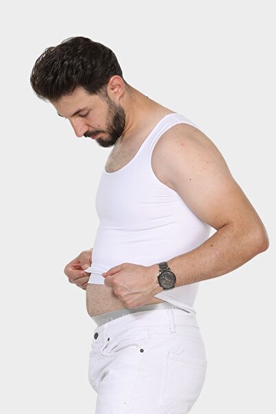 Rokid Shapewear White Men's Singlet Corset Singlet Waist Chest Belly Gynecomastia Shaper Upright Posture