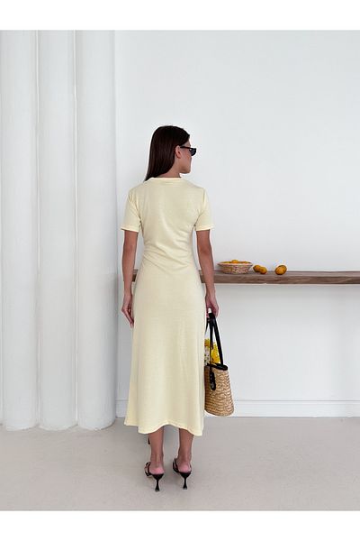 TrendyFashion Rochie Otaku pentru femei din țesătură modală cu detaliu de șireturi laterale