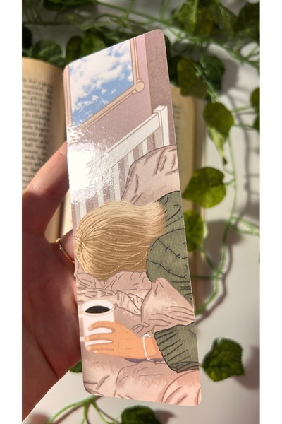 Handeto Kraft علامة كتب ذات طابع النوم والقهوة مقاس 5 × 15 سم مطلية بمادة PVC...