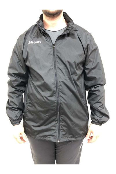 UHLSPORT 1101750 Hooded Play Raincoat Φούτερ Ανδρικό Μπουφάν Μαύρο