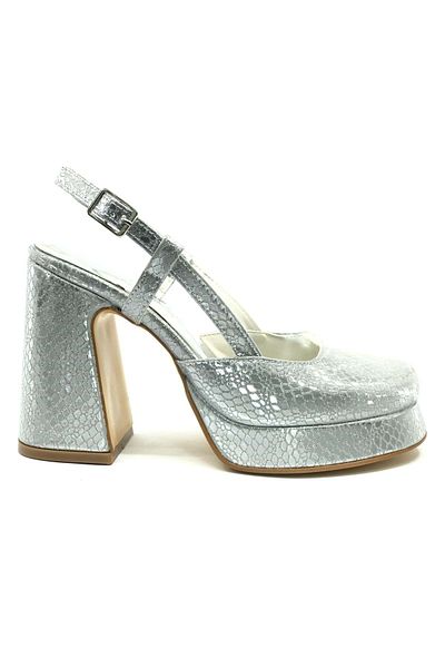 KOCAMANLAR Feles Jane Jane Platform Heel Women's Classic Heeled Shoes Silver