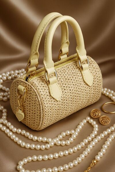 Bellavie Hasır Kartlık Hediyeli Çanta