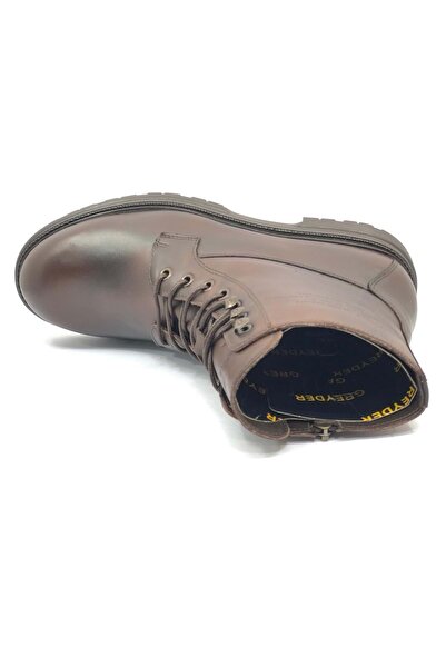 Greyder Ανδρικές καφέ γνήσιες δερμάτινες μπότες casual 4K1YB17791