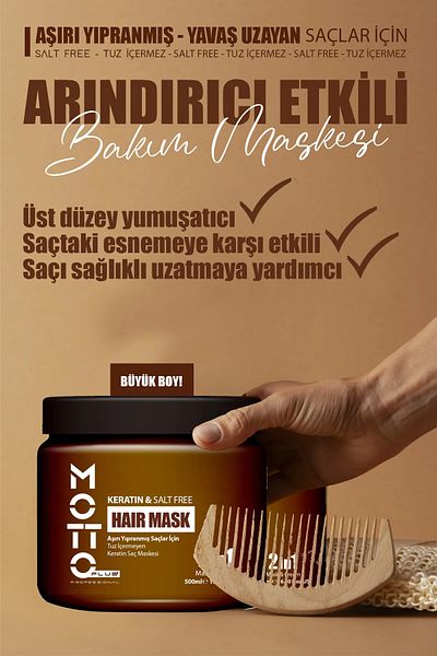 Motto Plus Professional Slow Extending - Salt-Free Keratin Mask for Extremely Damaged Hair 500