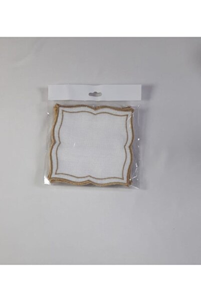 NAKIŞ ATÖLYESİ 6 Pcs Napkin Etamine Processable Party Cocktail Coffee so Presentation Napkin No:.40