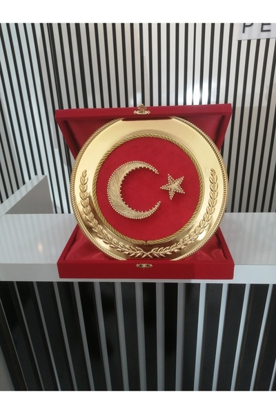 dekorasyonsepetim Filografi Türk Bayrağı gold