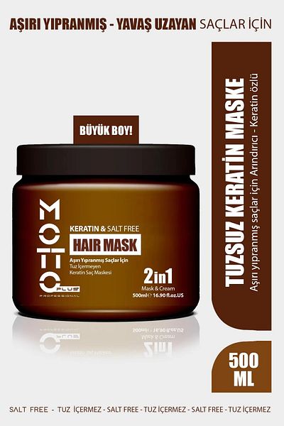 Motto Plus Professional Slow Extending - Salt-Free Keratin Mask for Extremely Damaged Hair 500