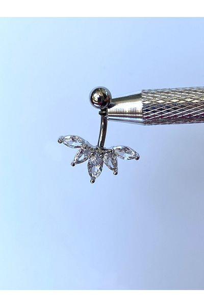 kurukafagift Steel Silver Color Iritasli Belly Piercing