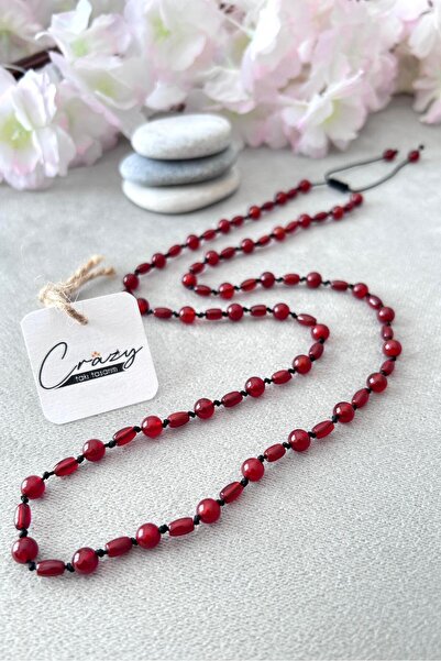 CRAZY TAKI TASARIM Hakiki Akik Doğaltaşlı 70-80 Cm Uzun Unisex Kolye