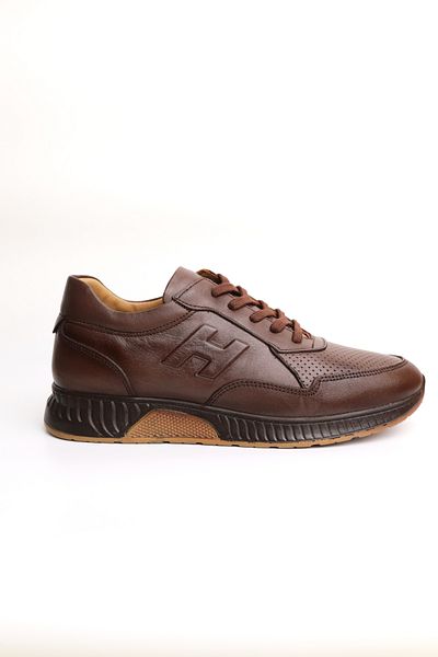 Greyybull Shoes καφέ καλοκαιρινό διάτρητο ελαφρύ δέρμα ανδρικά αθλητικά - ανδρικά αθλητικά παπούτσια