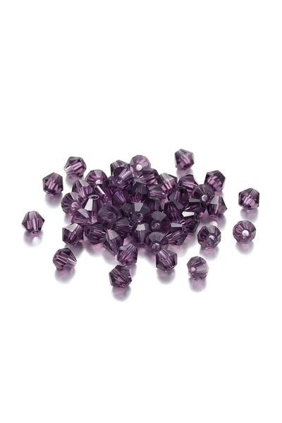 e tuhafiye 50 GRAM Mărgele de bijuterii din cristal mov transparent