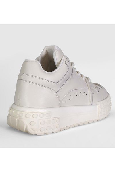 Lufian 112230206 Мъжки кожени ежедневни класически обувки Burton Sneaker, бели