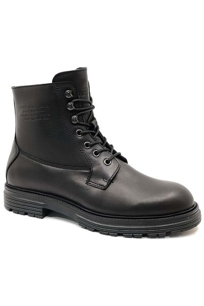 Greyder Men's Black Genuine Leather Casual Boots 4K1Yb17791
