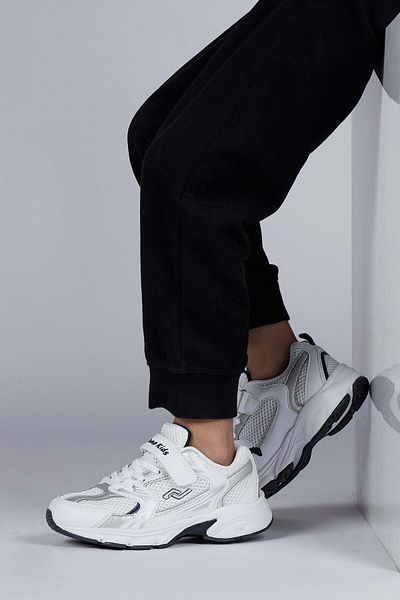 Jump 29203 Velcro White - Grey Unisex Παιδικά Αθλητικά Παπούτσια Casual Sneakers