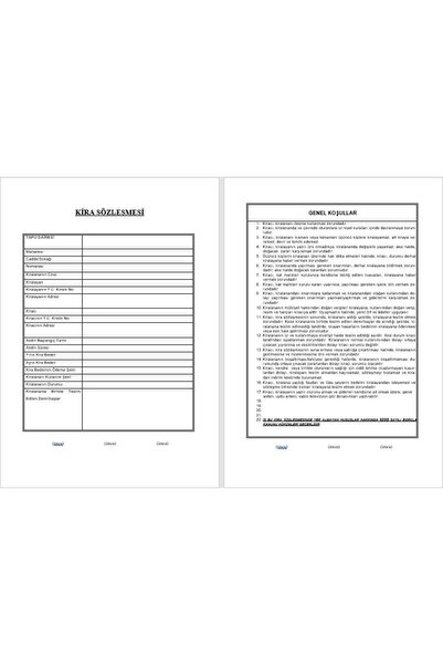 Benim Hocam Yayınları Altınyıldız A3 Resmi Kira Sözleşmesi 100 Lü