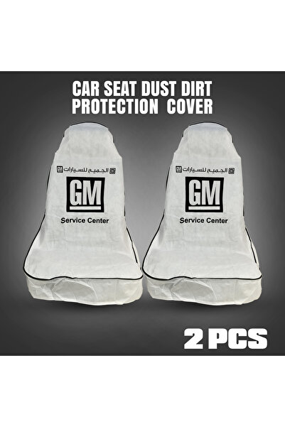 GM Car Seat Covers 2pcs – Dust & Dirt Protection For Service Center & Daily Use Gray