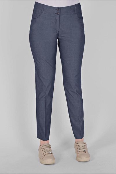 TRENDTESETTÜR Women's Navy Blue Skinny Trousers 70090