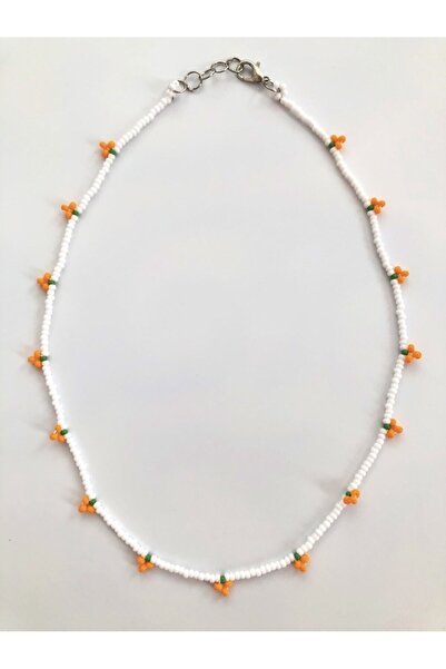 Handmade Minimal Boncuk Portakal Kolye