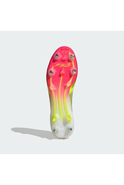 adidas F50 Elite Yumuşak Zemin Erkek Beyaz Çim Saha Kramponu