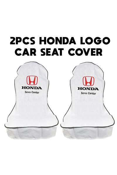Honda Car Seat Covers 2pcs – Dust & Dirt Protection For Service Center & Daily Use White