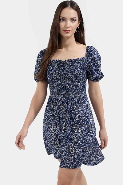 PayBuy Floral Viscose Mini Dress Skater Fit Short Sleeve Gipeli Summer Premium Quality