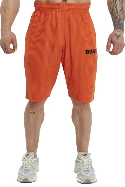 BGSM Pantaloni scurți sport din bumbac pentru bărbați, brodați, Big Sam 1522