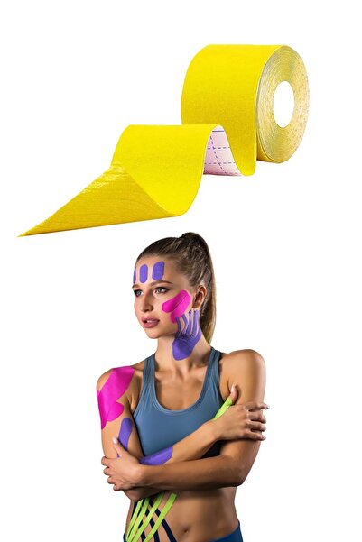 ZEMRA Kinesi Band Sporcu Kas Ağrı Bandı Kinesiology Esnek Bant Çok Renkli 5cm...