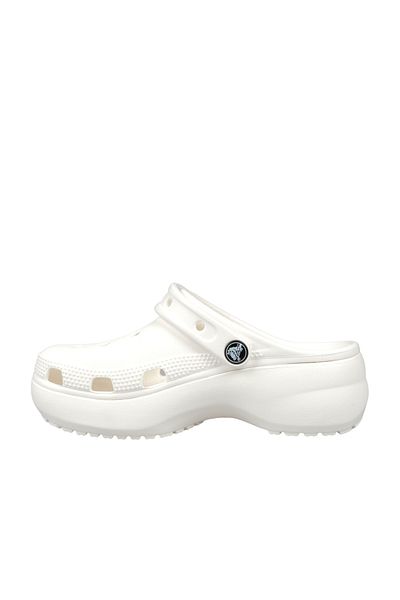 Crocs Γυναικεία λευκά σανδάλια Classic Platform Clog (206750-100)